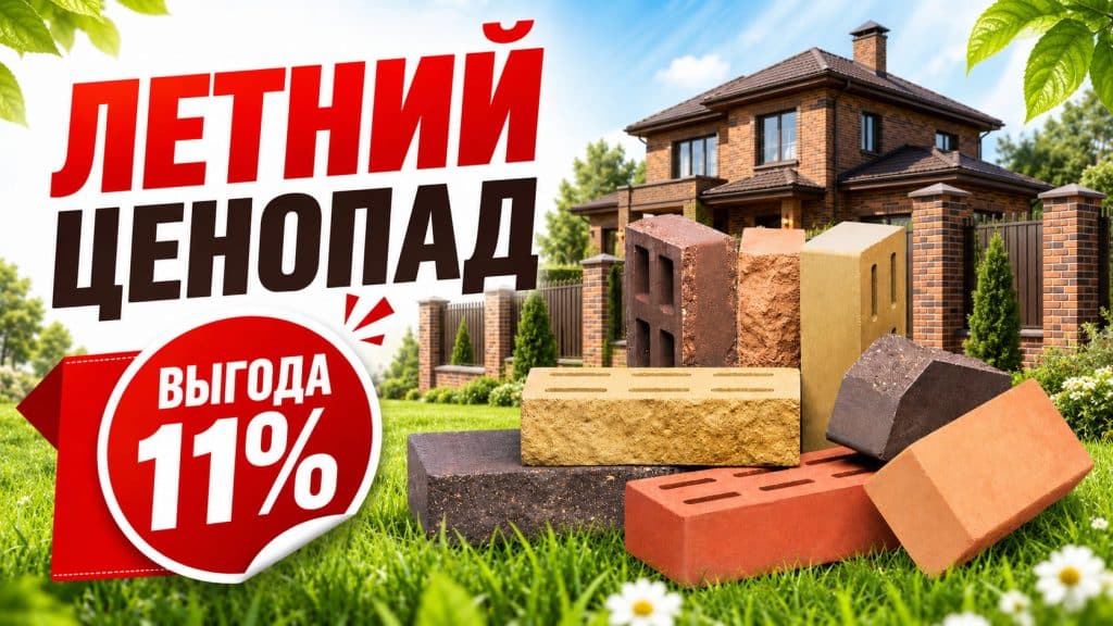 скидка на облицовочный кирпич